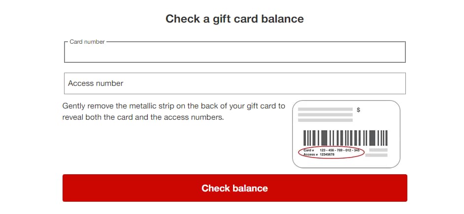 Check Target GiftCard Balance